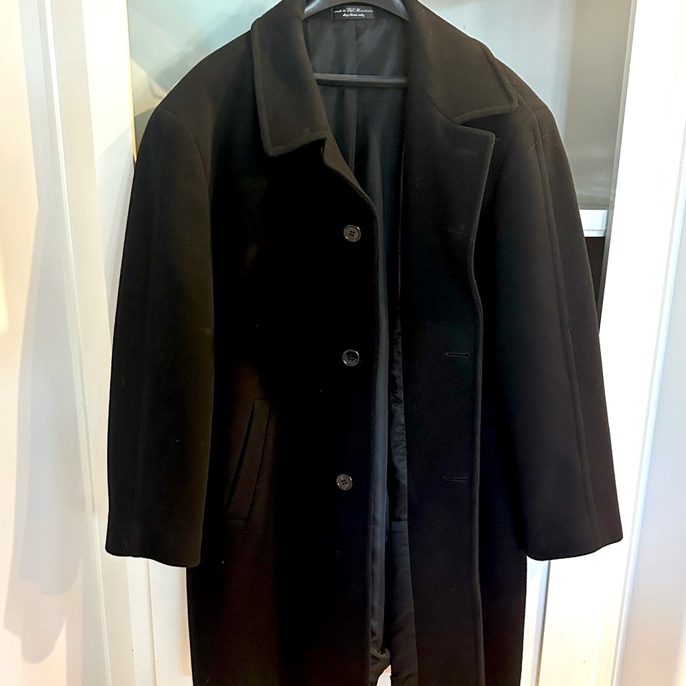 Men’s Cashmere 46R Peacoat Andrew Fezza Italian Fabric Woven